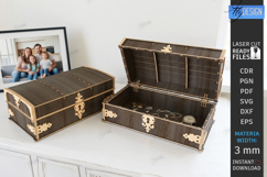 Retro Treasure Chest Laser Cut | Vintage Box | Jewelry Boxes Product Image 1