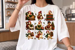 Retro Chicken Book Club Holiday PNG, Winter Reading Graphic Product Image 2