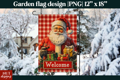 Christmas garden flag, Vintage Santa Welcome Christmas Flags Product Image 1