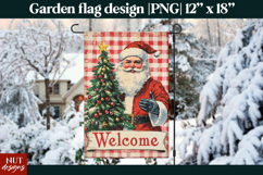 Christmas garden flag, Vintage Santa Welcome Christmas Flags Product Image 1