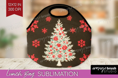 Retro Christmas Lunch Bag - Vintage Aesthetic Lunch Bug PNG Product Image 1