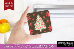 Retro Christmas Magnet Sublimation - Vintage Aesthetic PNG Product Image 1