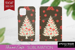 Retro Christmas Phone Case PNG - Vintage Aesthetic Case PNG Product Image 1