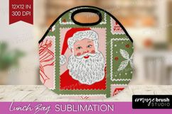 Retro Christmas Lunch Bag - Vintage Aesthetic Lunch Bug PNG Product Image 1
