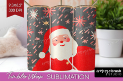 Retro Christmas Tumbler Wrap - Vintage Aesthetic Tumbler PNG Product Image 1