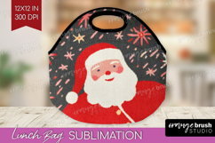 Retro Christmas Lunch Bag - Vintage Aesthetic Lunch Bug PNG Product Image 1