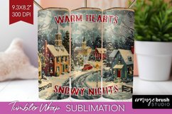Retro Christmas Tumbler Wrap - Xmas Tumbler Sublimation Product Image 1