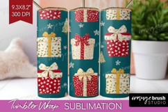 Retro Christmas Tumbler Wrap - Vintage Aesthetic Tumbler PNG Product Image 1
