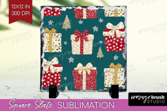 Retro Christmas Slate PNG - Vintage Aesthetic Square Slate Product Image 1