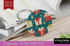 Retro Christmas Keychain PNG - Vintage Aesthetic Keychain Product Image 1