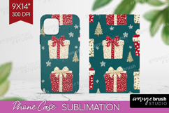 Retro Christmas Phone Case PNG - Vintage Aesthetic Case PNG Product Image 1