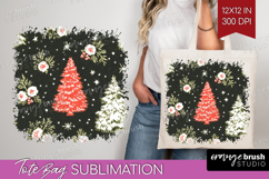 Retro Christmas Tote Bag - Vintage Aesthetic Tote Bag PNG Product Image 1