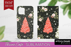 Retro Christmas Phone Case PNG - Vintage Aesthetic Case PNG Product Image 1