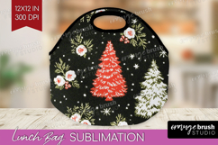 Retro Christmas Lunch Bag - Vintage Aesthetic Lunch Bug PNG Product Image 1
