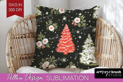 Retro Christmas Pillow Sublimation - Vintage Aesthetic Cover Product Image 1