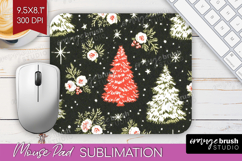 Retro Christmas Mouse Pad Sublimation - Vintage Aesthetic Product Image 1