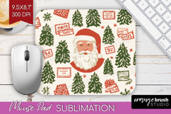 Retro Christmas Mouse Pad Sublimation - Vintage Aesthetic Product Image 1