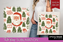 Retro Christmas Tote Bag - Vintage Aesthetic Tote Bag PNG Product Image 1