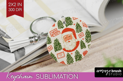 Retro Christmas Keychain PNG - Vintage Aesthetic Keychain Product Image 1