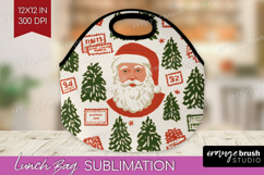Retro Christmas Lunch Bag - Vintage Aesthetic Lunch Bug PNG Product Image 1