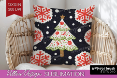 Retro Christmas Pillow Sublimation - Vintage Aesthetic Cover Product Image 1