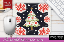 Retro Christmas Mouse Pad Sublimation - Vintage Aesthetic Product Image 1