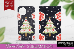 Retro Christmas Phone Case PNG - Vintage Aesthetic Case PNG Product Image 1