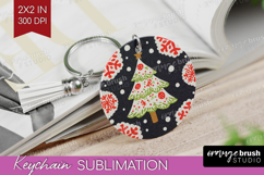 Retro Christmas Keychain PNG - Vintage Aesthetic Keychain Product Image 1