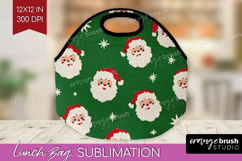 Retro Christmas Lunch Bag - Vintage Aesthetic Lunch Bug PNG Product Image 1