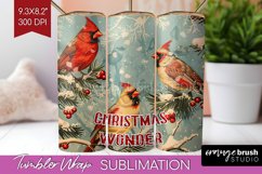 Retro Christmas Tumbler Wrap - Xmas Tumbler Sublimation Product Image 1