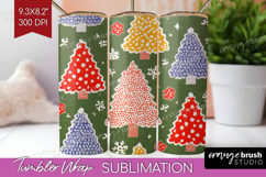 Retro Christmas Tumbler Wrap - Vintage Aesthetic Tumbler PNG Product Image 1