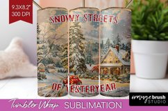 Retro Christmas Tumbler Wrap - Xmas Tumbler Sublimation Product Image 1