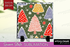 Retro Christmas Slate PNG - Vintage Aesthetic Square Slate Product Image 1