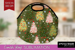 Retro Christmas Lunch Bag - Vintage Aesthetic Lunch Bug PNG Product Image 1