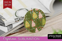 Retro Christmas Keychain PNG - Vintage Aesthetic Keychain Product Image 1