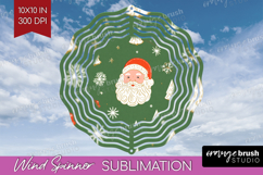 Retro Christmas Wind Spinner Sublimation PNG - Vintage Round Product Image 1