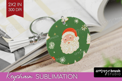 Retro Christmas Keychain PNG - Vintage Aesthetic Keychain Product Image 1