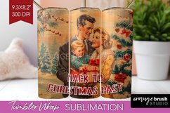 Retro Christmas Tumbler Wrap - Xmas Tumbler Sublimation Product Image 1