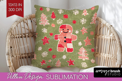 Retro Christmas Pillow Sublimation - Vintage Aesthetic Cover Product Image 1