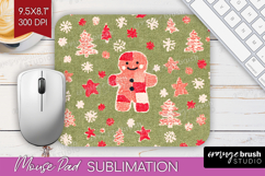 Retro Christmas Mouse Pad Sublimation - Vintage Aesthetic Product Image 1