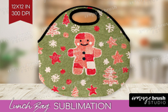 Retro Christmas Lunch Bag - Vintage Aesthetic Lunch Bug PNG Product Image 1