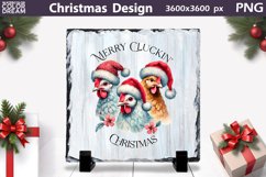 Christmas Chicken Illustration | Christmas Slate Design Product Image 1