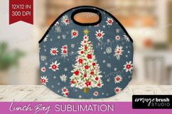 Retro Christmas Lunch Bag - Vintage Aesthetic Lunch Bug PNG Product Image 1