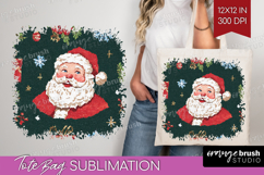 Retro Christmas Tote Bag - Vintage Aesthetic Tote Bag PNG Product Image 1