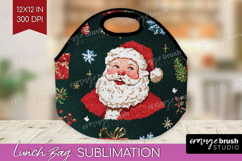 Retro Christmas Lunch Bag - Vintage Aesthetic Lunch Bug PNG Product Image 1
