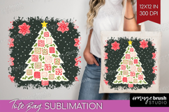 Retro Christmas Tote Bag - Vintage Aesthetic Tote Bag PNG Product Image 1