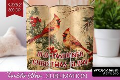 Retro Christmas Tumbler Wrap - Xmas Tumbler Sublimation Product Image 1