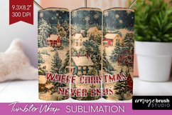 Retro Christmas Tumbler Wrap - Xmas Tumbler Sublimation Product Image 1