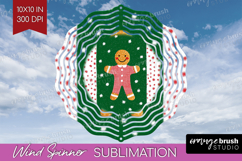 Retro Christmas Wind Spinner Sublimation PNG - Vintage Round Product Image 1