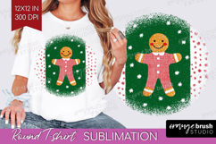 Retro Christmas Round Tshirt Background - Vintage Aesthetic Product Image 1